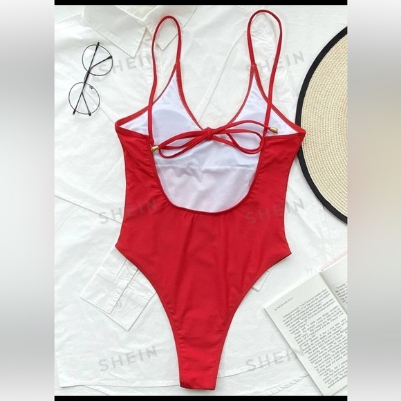 Swim Summer Beach High Cut One Piece Swimsuit Size Small - Picture 3 of 5